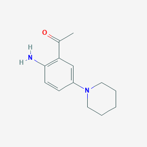 molecular formula C13H18N2O B1314614 1-(2-Amino-5-piperidinophenyl)-1-ethanone CAS No. 60283-14-9