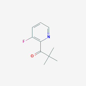 molecular formula C10H12FNO B13146157 1-(3-Fluoropyridin-2-yl)-2,2-dimethylpropan-1-one 