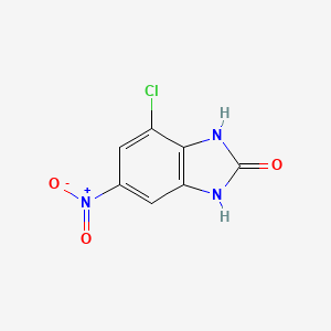 molecular formula C7H4ClN3O3 B1314616 4-Chloro-6-nitro-1H-benzo[d]imidazol-2(3H)-one CAS No. 463315-69-7