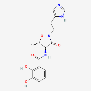 2,3-dihydroxy-N-[(4S,5S)-2-[2-(1H-imidazol-5-yl)ethyl]-5-methyl-3-oxo-1,2-oxazolidin-4-yl]benzamide