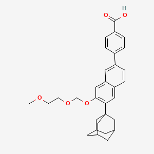 molecular formula C31H34O5 B13146168 4-(6-(Adamantan-1-yl)-7-((2-methoxyethoxy)methoxy)naphthalen-2-yl)benzoicacid 