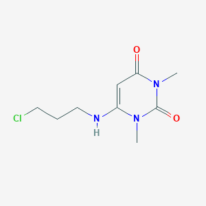 molecular formula C9H14ClN3O2 B131462 6-[(3-氯丙基)氨基]-1,3-二甲基尿嘧啶 CAS No. 34654-81-4