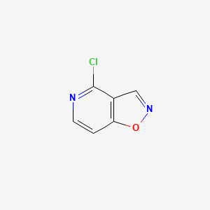 molecular formula C6H3ClN2O B13146225 4-Chloroisoxazolo[4,5-c]pyridine 