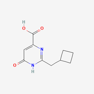 molecular formula C10H12N2O3 B13146230 2-(Cyclobutylmethyl)-6-oxo-1,6-dihydropyrimidine-4-carboxylic acid 