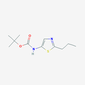 molecular formula C11H18N2O2S B13146288 tert-Butyl (2-propylthiazol-5-yl)carbamate 