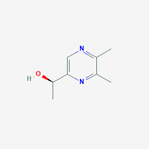 molecular formula C8H12N2O B13146296 (R)-1-(5,6-Dimethylpyrazin-2-yl)ethanol 