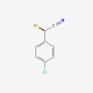 molecular formula C8H5BrClN B13146303 (R)-2-Bromo-2-(4-chlorophenyl)acetonitrile 