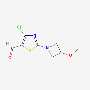 4-Chloro-2-(3-methoxyazetidin-1-yl)-1,3-thiazole-5-carbaldehyde