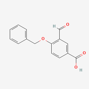 molecular formula C15H12O4 B13146329 4-(Benzyloxy)-3-formylbenzoicacid 