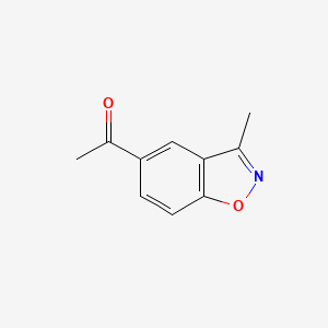 molecular formula C10H9NO2 B13146347 1-(3-Methylbenzo[d]isoxazol-5-yl)ethanone 