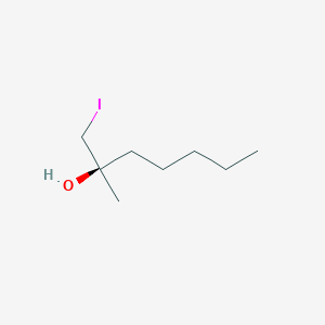 molecular formula C8H17IO B13146359 (R)-1-iodo-2-methylheptan-2-ol 