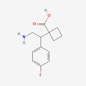 1-[2-Amino-1-(4-fluorophenyl)ethyl]cyclobutane-1-carboxylic acid