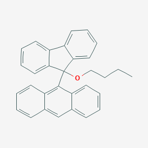 molecular formula C31H26O B13146415 9-(9-Butoxy-9H-fluoren-9-yl)anthracene 