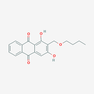 molecular formula C19H18O5 B13146428 2-(Butoxymethyl)-1,3-dihydroxyanthracene-9,10-dione CAS No. 184916-39-0