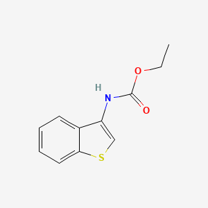 molecular formula C11H11NO2S B13146468 Ethyl benzo[b]thiophen-3-ylcarbamate 