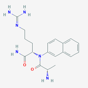 molecular formula C19H26N6O2 B13146496 (S)-2-((S)-2-Amino-N-(naphthalen-2-yl)propanamido)-5-guanidinopentanamide CAS No. 90836-22-9