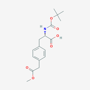 molecular formula C17H23NO6 B13146504 (S)-2-((tert-Butoxycarbonyl)amino)-3-(4-(2-methoxy-2-oxoethyl)phenyl)propanoic acid 