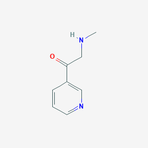 molecular formula C8H10N2O B13146519 2-(Methylamino)-1-(pyridin-3-yl)ethan-1-one 