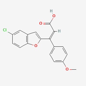 3-(5-Chloro-1-benzofuran-2-yl)-3-(4-methoxyphenyl)acrylicacid