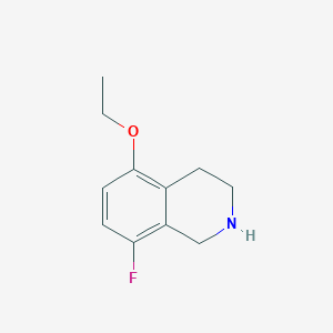 molecular formula C11H14FNO B13146549 5-Ethoxy-8-fluoro-1,2,3,4-tetrahydroisoquinoline 