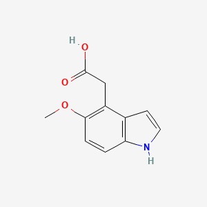 molecular formula C11H11NO3 B13146581 2-(5-Methoxy-1H-indol-4-YL)acetic acid 