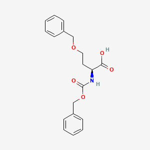 molecular formula C19H21NO5 B13146586 (S)-4-(Benzyloxy)-2-(((benzyloxy)carbonyl)amino)butanoic acid 