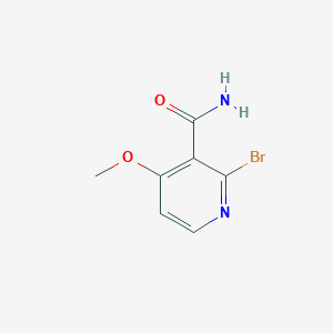 molecular formula C7H7BrN2O2 B13146603 2-Bromo-4-methoxynicotinamide 