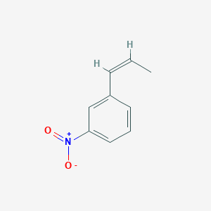 molecular formula C9H9NO2 B13146614 Benzene,1-nitro-3-(1-propenyl)-,(Z)- 