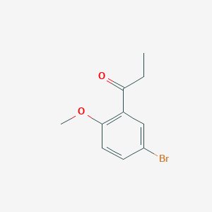 molecular formula C10H11BrO2 B13146619 1-(5-Bromo-2-methoxyphenyl)propan-1-one CAS No. 502924-41-6