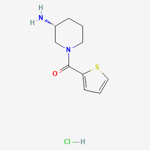 molecular formula C10H15ClN2OS B13146626 (R)-(3-Aminopiperidin-1-yl)(thiophen-2-yl)methanone hydrochloride 