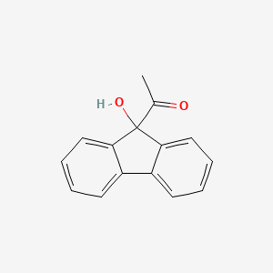 molecular formula C15H12O2 B13146645 1-(9-Hydroxy-9H-fluoren-9-YL)ethan-1-one CAS No. 62731-49-1