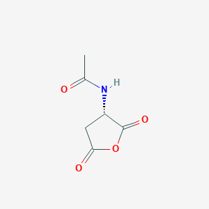molecular formula C6H7NO4 B1314667 乙酰胺，N-[(3S)-四氢-2,5-二氧代-3-呋喃基]- CAS No. 41148-79-2