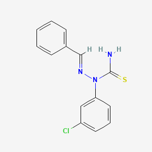 molecular formula C14H12ClN3S B13146686 2-Benzylidene-1-(3-chlorophenyl)hydrazinecarbothioamide 