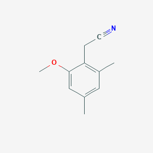 molecular formula C11H13NO B13146703 2-(2-Methoxy-4,6-dimethylphenyl)acetonitrile 