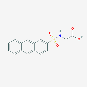 molecular formula C16H13NO4S B13146737 N-(Anthracene-2-sulfonyl)glycine CAS No. 63553-68-4