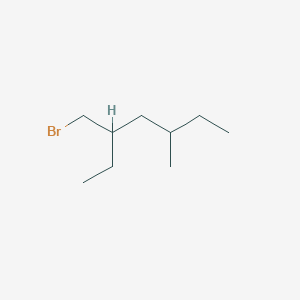 molecular formula C9H19Br B13146759 3-(Bromomethyl)-5-methylheptane 