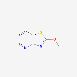 molecular formula C7H6N2OS B13146766 2-Methoxythiazolo[4,5-b]pyridine 