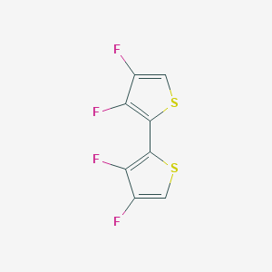 molecular formula C8H2F4S2 B13146775 3,3',4,4'-Tetrafluoro-2,2'-bithiophene 