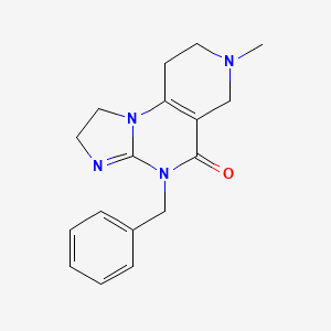 molecular formula C17H20N4O B13146783 4-Benzyl-7-methyl-1,2,6,7,8,9-hexahydroimidazo[1,2-a]pyrido[3,4-e]pyrimidin-5(4H)-one 