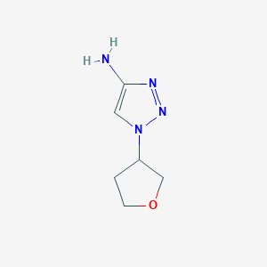 molecular formula C6H10N4O B13146784 1-(oxolan-3-yl)-1H-1,2,3-triazol-4-amine 