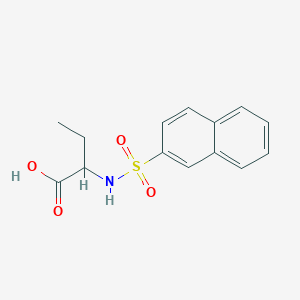 molecular formula C14H15NO4S B131468 2-(ナフタレン-2-スルホニルアミノ)酪酸 CAS No. 145730-98-9