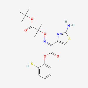 tert-Butyl 2-(((1-(2-aminothiazol-4-yl)-2-(2-mercaptophenoxy)-2-oxoethylidene)amino)oxy)-2-methylpropanoate