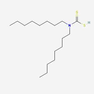 molecular formula C17H35NS2 B13146869 Dioctylcarbamodithioic acid CAS No. 62796-30-9