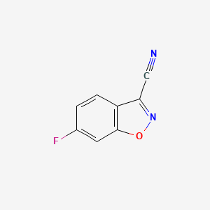 molecular formula C8H3FN2O B13146893 6-Fluorobenzo[d]isoxazole-3-carbonitrile 