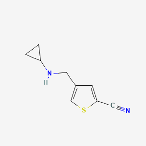 molecular formula C9H10N2S B13146900 4-[(Cyclopropylamino)methyl]thiophene-2-carbonitrile 