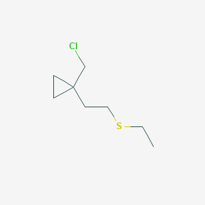 1-(Chloromethyl)-1-[2-(ethylsulfanyl)ethyl]cyclopropane