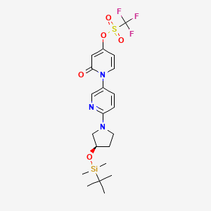 (R)-6'-(3-((tert-Butyldimethylsilyl)oxy)pyrrolidin-1-yl)-2-oxo-2H-[1,3'-bipyridin]-4-yl trifluoromethanesulfonate