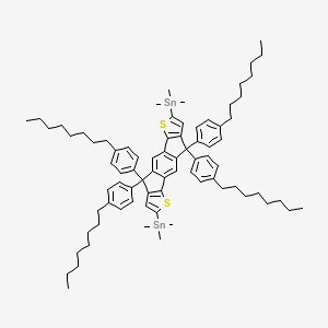 Trimethyl-[9,9,18,18-tetrakis(4-octylphenyl)-15-trimethylstannyl-5,14-dithiapentacyclo[10.6.0.03,10.04,8.013,17]octadeca-1(12),2,4(8),6,10,13(17),15-heptaen-6-yl]stannane