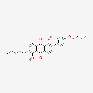 2-(4-Butoxyphenyl)-1,5-dihydroxy-6-pentylanthracene-9,10-dione