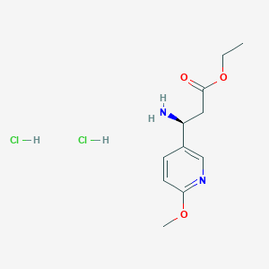 (S)-Ethyl 3-amino-3-(6-methoxypyridin-3-yl)propanoate dihydrochloride